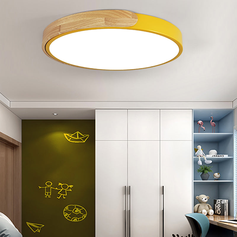 Makronen-Unterputzleuchte aus Metall, runde Schlafzimmer-Deckenleuchte mit 1 Licht