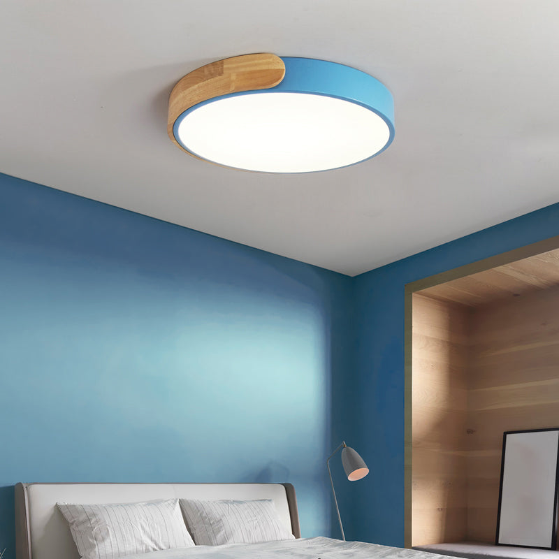 Makronen-Unterputzleuchte aus Metall, runde Schlafzimmer-Deckenleuchte mit 1 Licht