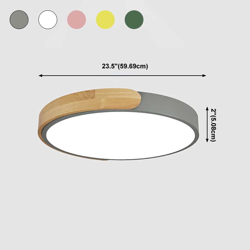 Makronen-Unterputzleuchte aus Metall, runde Schlafzimmer-Deckenleuchte mit 1 Licht