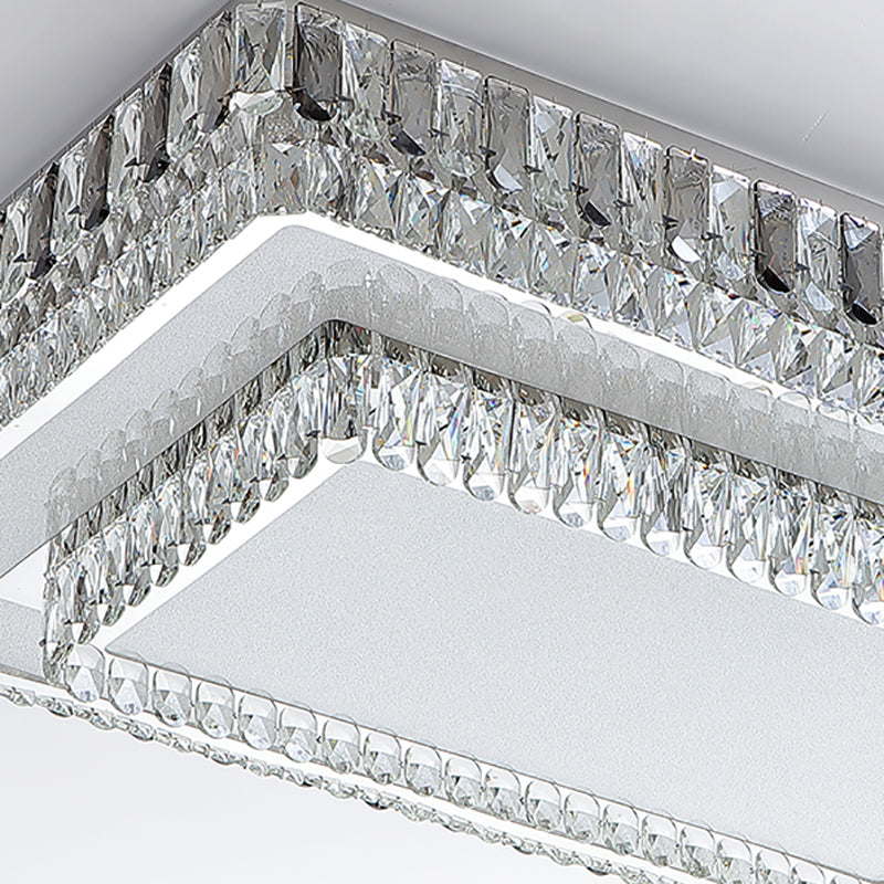 Lampade da incasso in metallo Lampade moderne da soffitto per camera da letto con paralume in cristallo