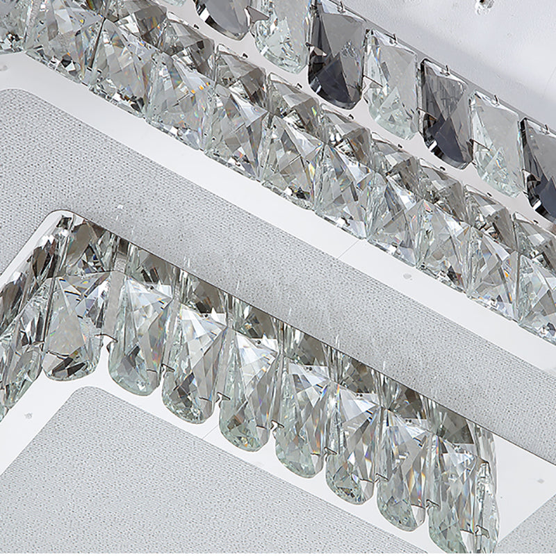 Lampade da incasso in metallo Lampade moderne da soffitto per camera da letto con paralume in cristallo