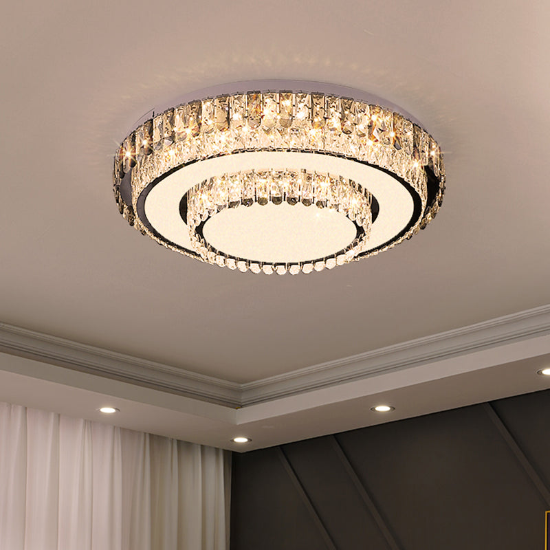 Lampade da incasso in metallo Lampade moderne da soffitto per camera da letto con paralume in cristallo