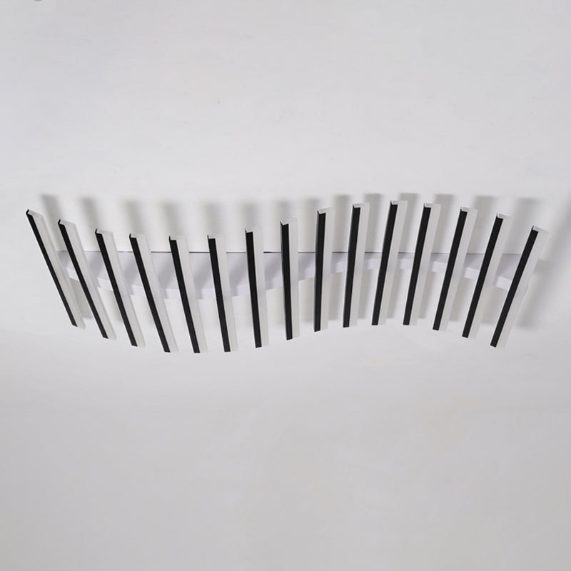 Luminaires encastrés en métal, plafonniers linéaires modernes pour chambre à coucher avec abat-jour en acrylique