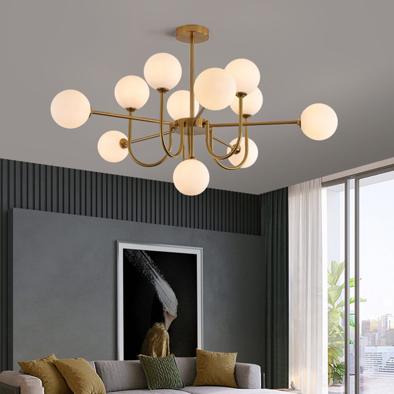Contemporary Chandelier Glass Shade Pendant Lighting Fixtures for Dining Room
