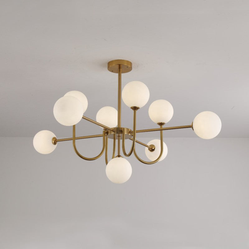 Contemporary Chandelier Glass Shade Pendant Lighting Fixtures for Dining Room