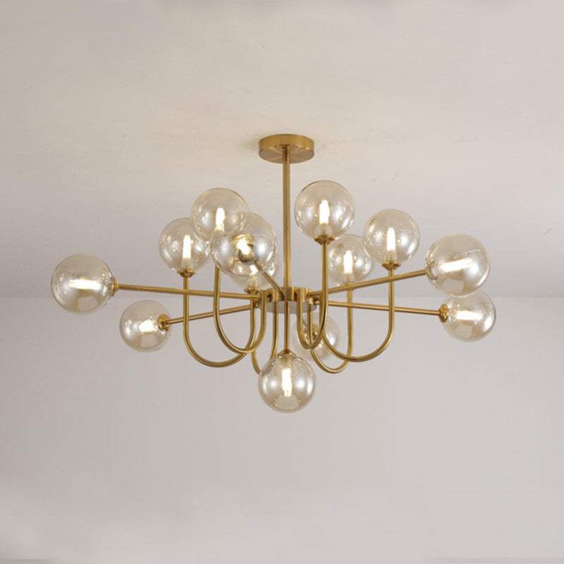 Contemporary Chandelier Glass Shade Pendant Lighting Fixtures for Dining Room