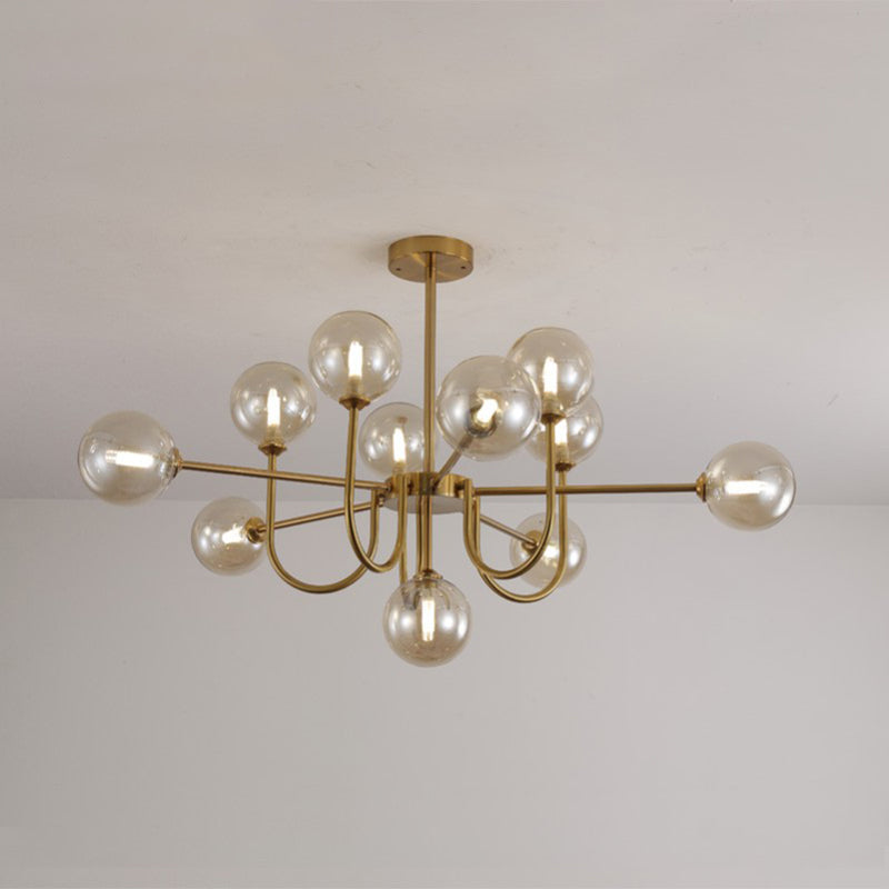 Contemporary Chandelier Glass Shade Pendant Lighting Fixtures for Dining Room