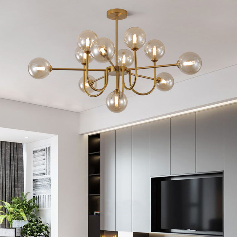 Contemporary Chandelier Glass Shade Pendant Lighting Fixtures for Dining Room