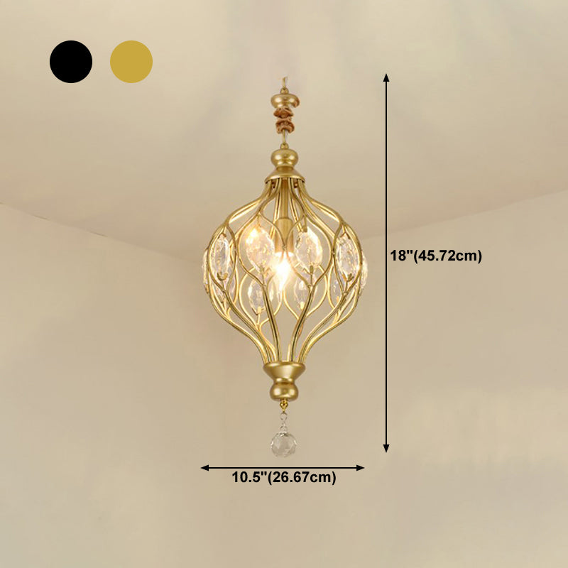 Lustre de style européen Light Crystal Metal Multi-Head Pendant Light pour le salon