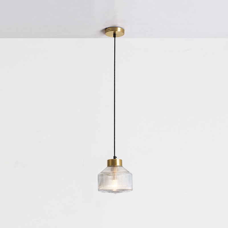 Géométrie moderne en forme de pendentif en verre 1 salle à manger de tête.