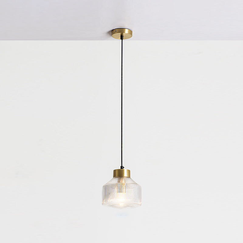 Géométrie moderne en forme de pendentif en verre 1 salle à manger de tête.