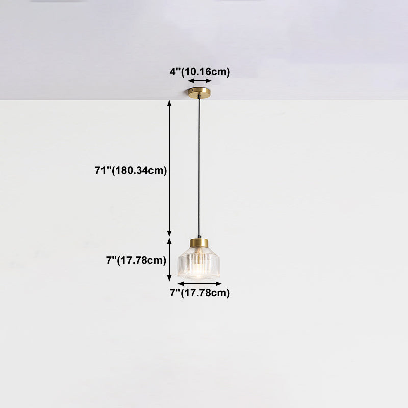 Géométrie moderne en forme de pendentif en verre 1 salle à manger de tête.