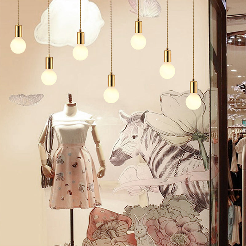 Bare Breb Hanging Light Industrial Metal Commercial Pendant Lighting for Clothing Shop