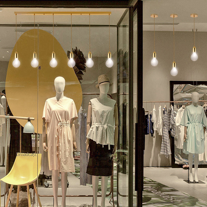 Bare Breb Hanging Light Industrial Metal Commercial Pendant Lighting for Clothing Shop