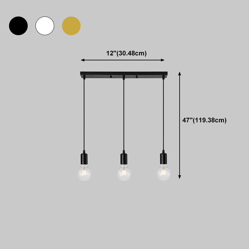 Bare Breb Hanging Light Industrial Metal Commercial Pendant Lighting for Clothing Shop