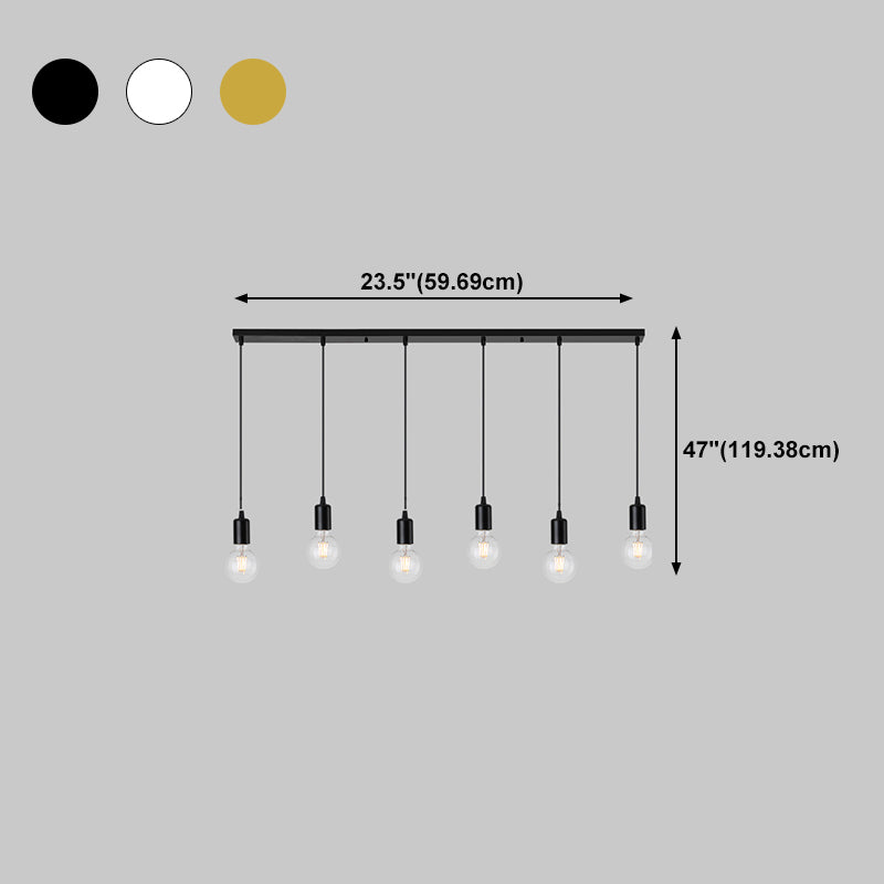 Bare Breb Hanging Light Industrial Metal Commercial Pendant Lighting for Clothing Shop