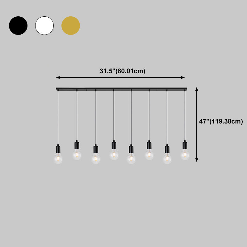 Bare Breb Hanging Light Industrial Metal Commercial Pendant Lighting for Clothing Shop