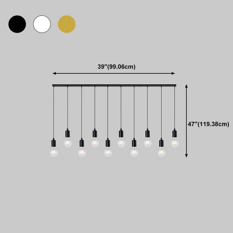 Bare Breb Hanging Light Industrial Metal Commercial Pendant Lighting for Clothing Shop