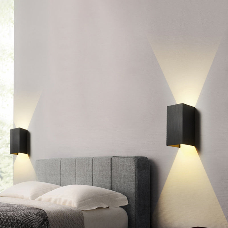 Moderner Stil Aluminium Wandleuchte 2 Lichter Wandleuchten für Wohnzimmer