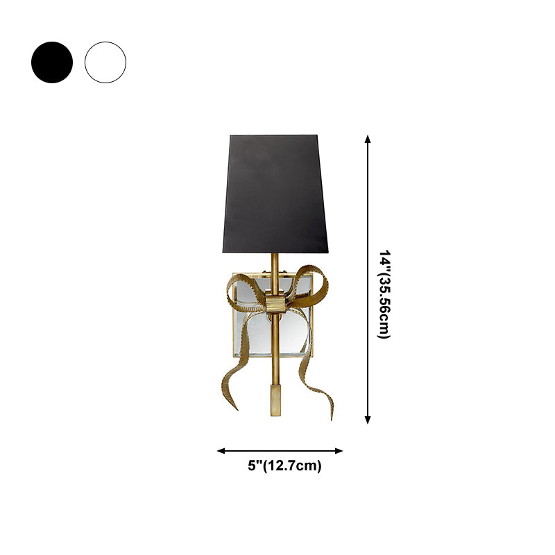 Mur de laiton moderne Light Bow-not-Shape Wall Sconce avec toile de jute naturelle pour le salon