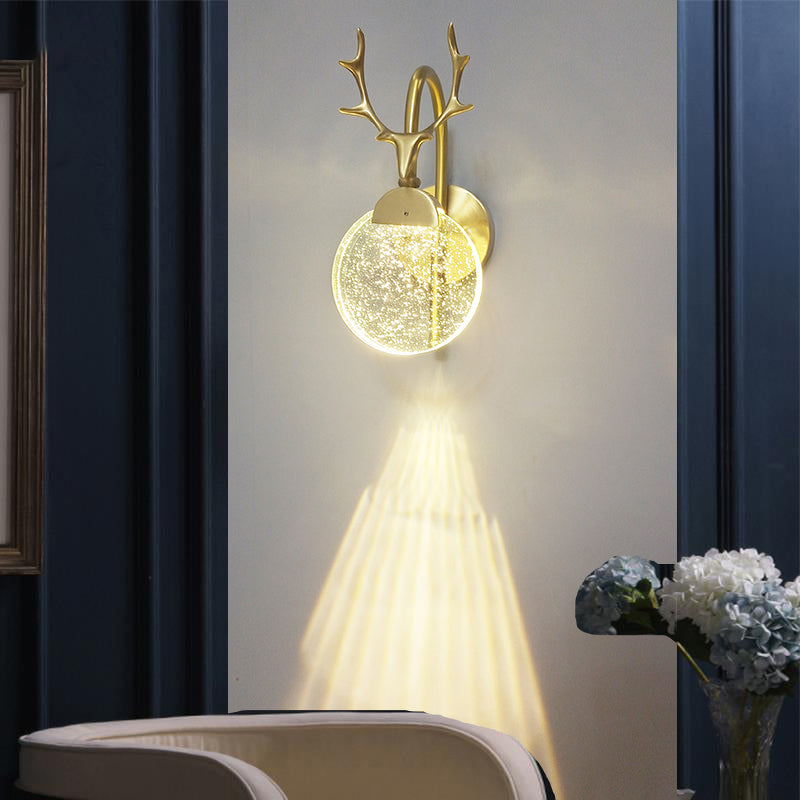 Murale moderne Mur léger de la forme de fourchette LED Appiculture murale en or pour le salon