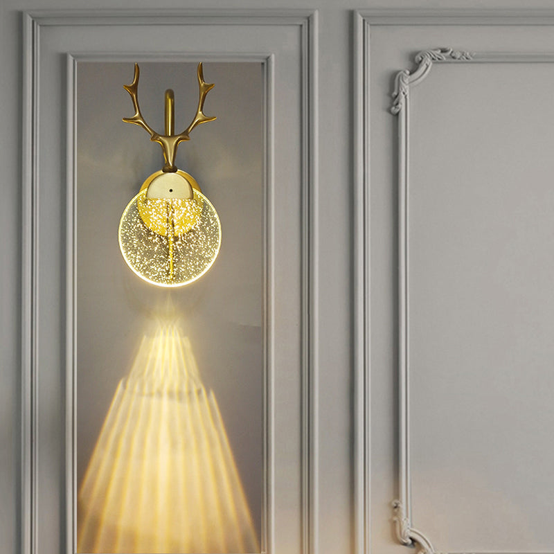 Murale moderne Mur léger de la forme de fourchette LED Appiculture murale en or pour le salon