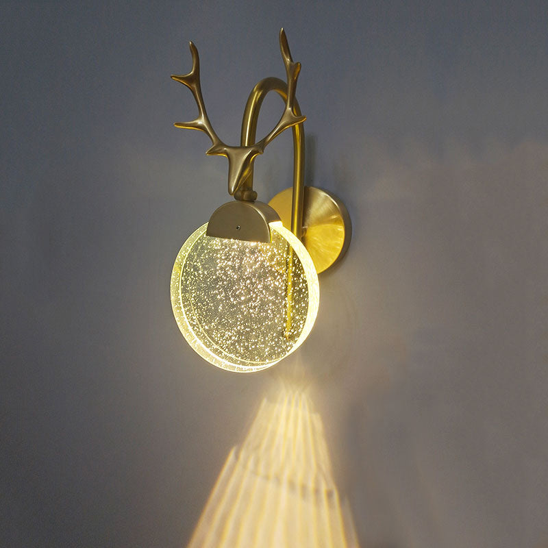 Murale moderne Mur léger de la forme de fourchette LED Appiculture murale en or pour le salon