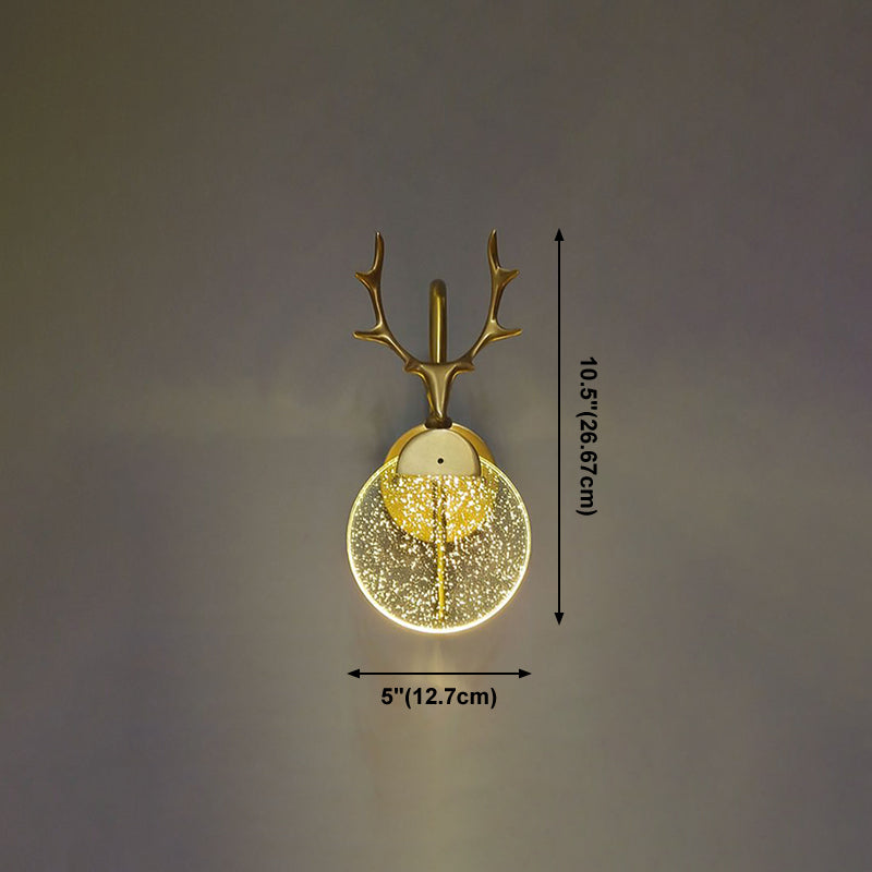 Murale moderne Mur léger de la forme de fourchette LED Appiculture murale en or pour le salon