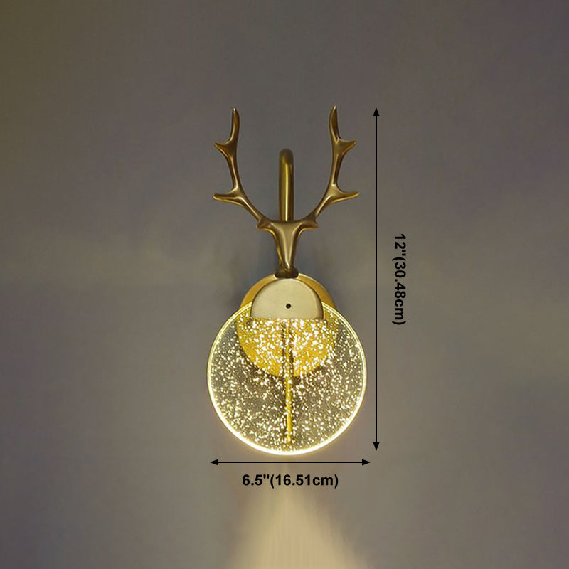 Murale moderne Mur léger de la forme de fourchette LED Appiculture murale en or pour le salon