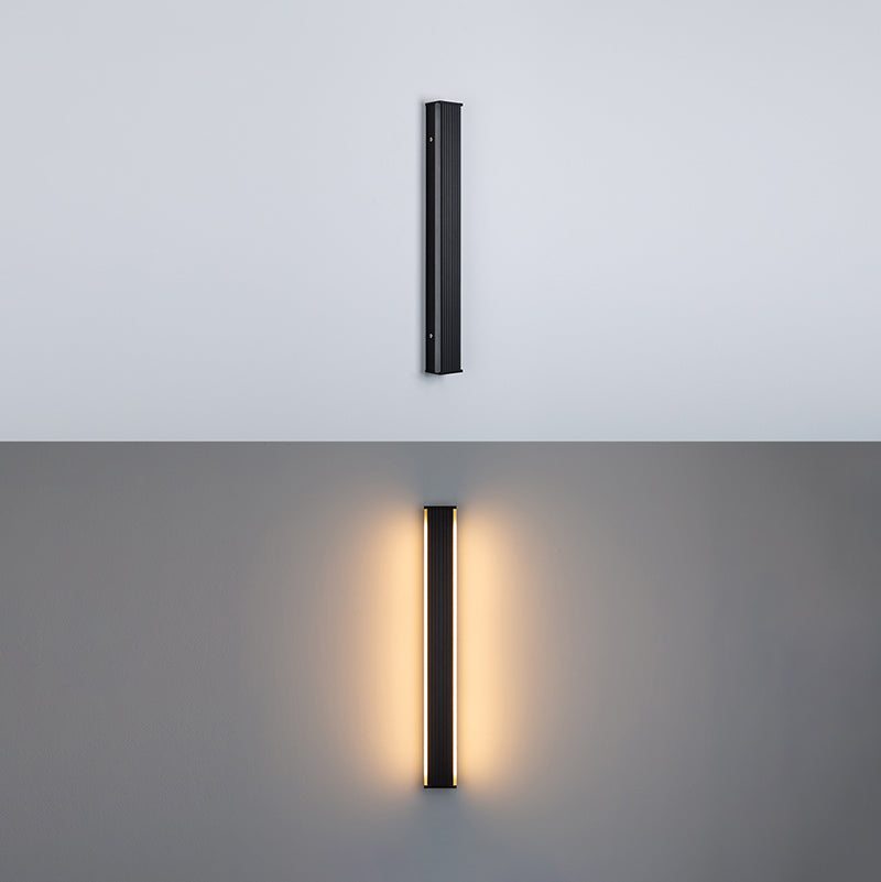 Mur de l'aluminium moderne bande lumineuse 2 lumières applique murale en noir pour la cage d'escalier