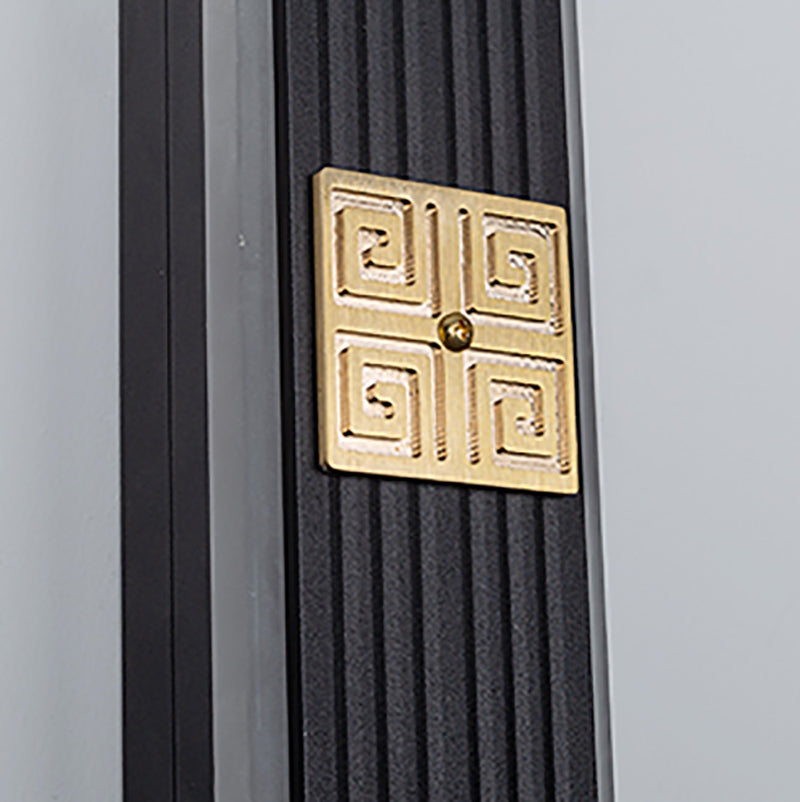 Mur de l'aluminium moderne bande lumineuse 2 lumières applique murale en noir pour la cage d'escalier