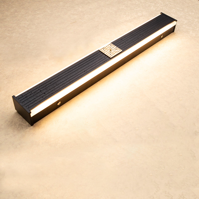 Mur de l'aluminium moderne bande lumineuse 2 lumières applique murale en noir pour la cage d'escalier