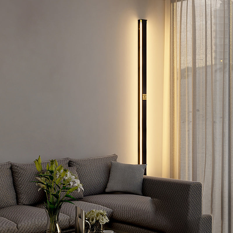 Mur de l'aluminium moderne bande lumineuse 2 lumières applique murale en noir pour la cage d'escalier