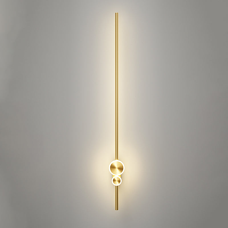 Nordic Aluminium Murce Gold Light LED LED Straight Light pour le salon