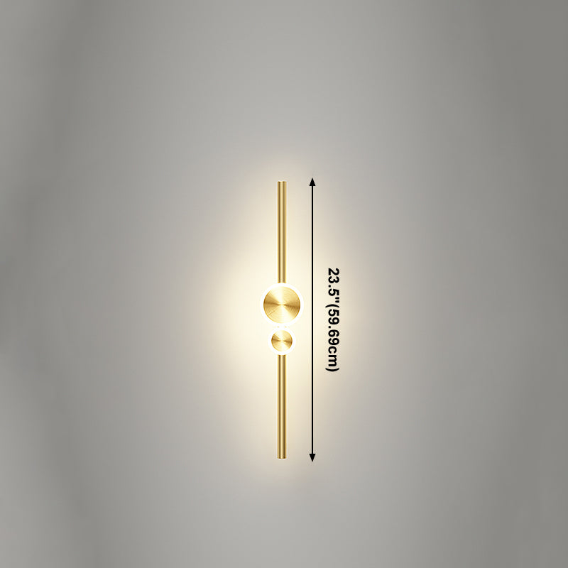Nordic Aluminium Murce Gold Light LED LED Straight Light pour le salon