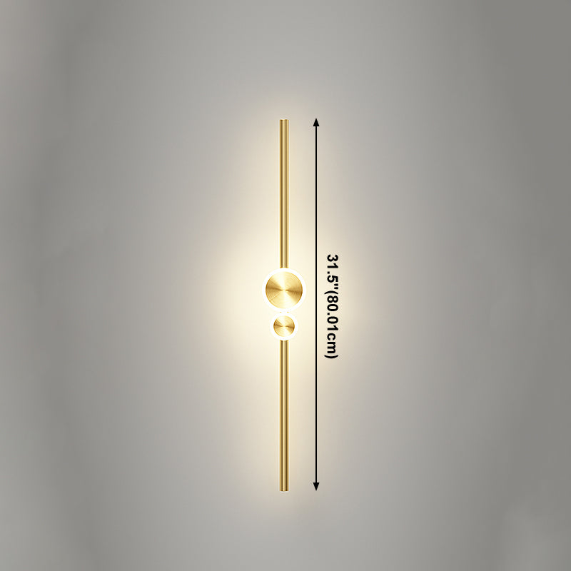 Nordic Aluminium Murce Gold Light LED LED Straight Light pour le salon