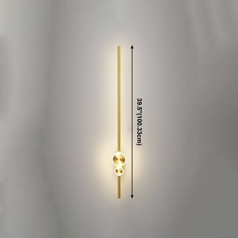 Nordic Aluminium Murce Gold Light LED LED Straight Light pour le salon