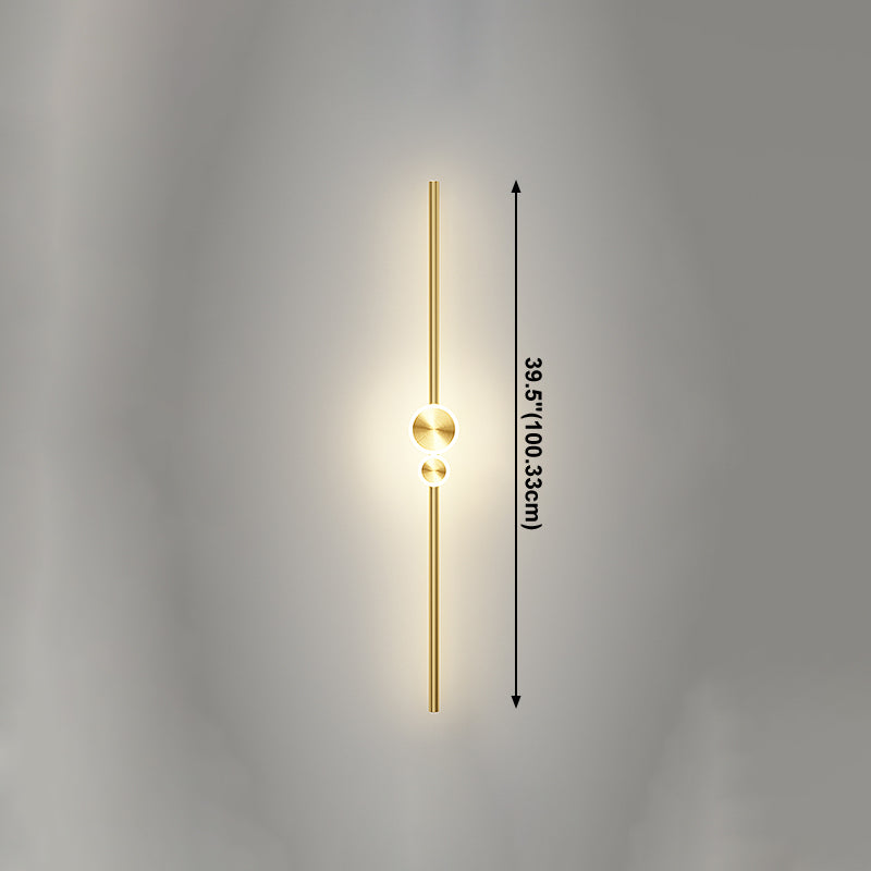 Nordic Aluminium Murce Gold Light LED LED Straight Light pour le salon