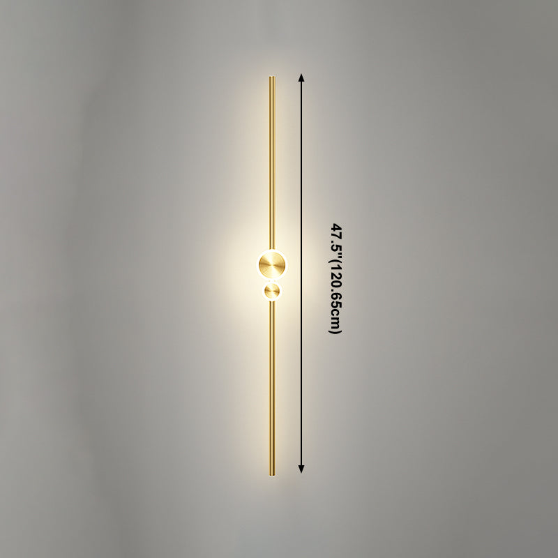 Nordic Aluminium Murce Gold Light LED LED Straight Light pour le salon