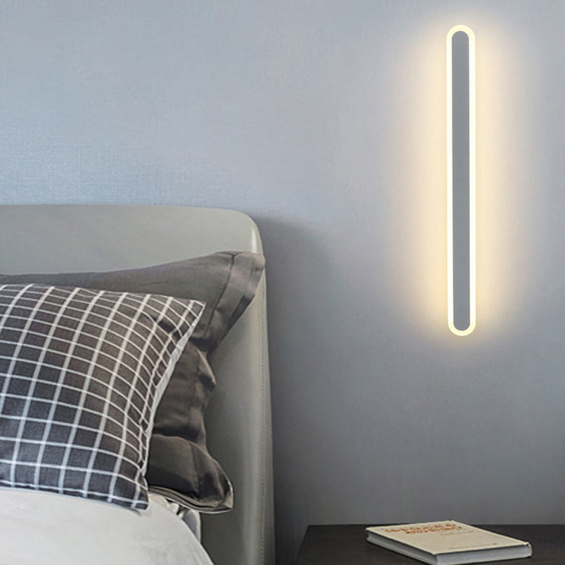 Iluminación de pared de forma lineal de metal Luz de luz de pared de luz simple moderna