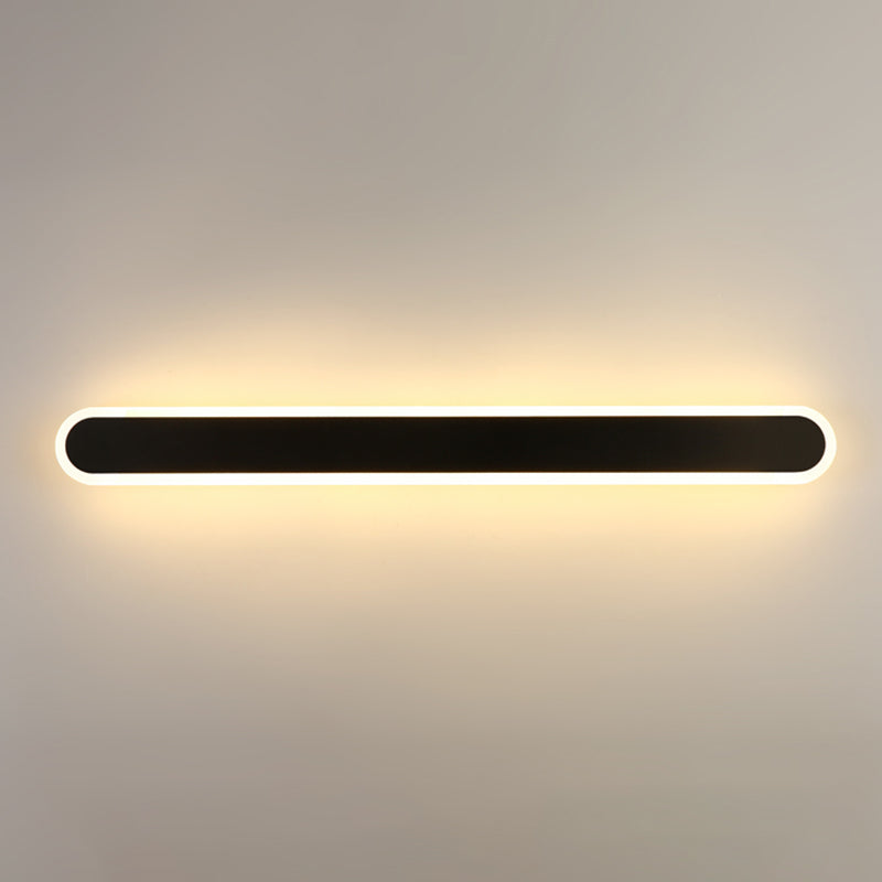 Iluminación de pared de forma lineal de metal Luz de luz de pared de luz simple moderna