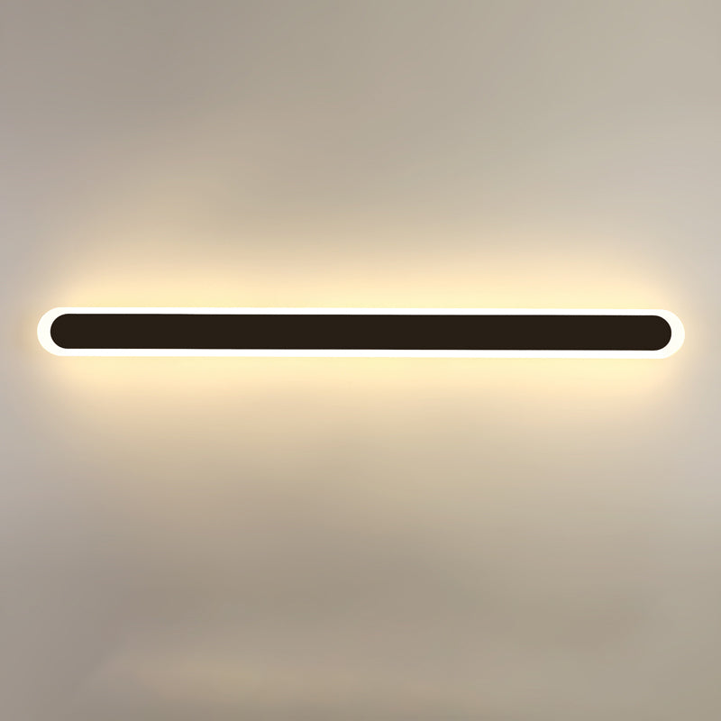 Iluminación de pared de forma lineal de metal Luz de luz de pared de luz simple moderna