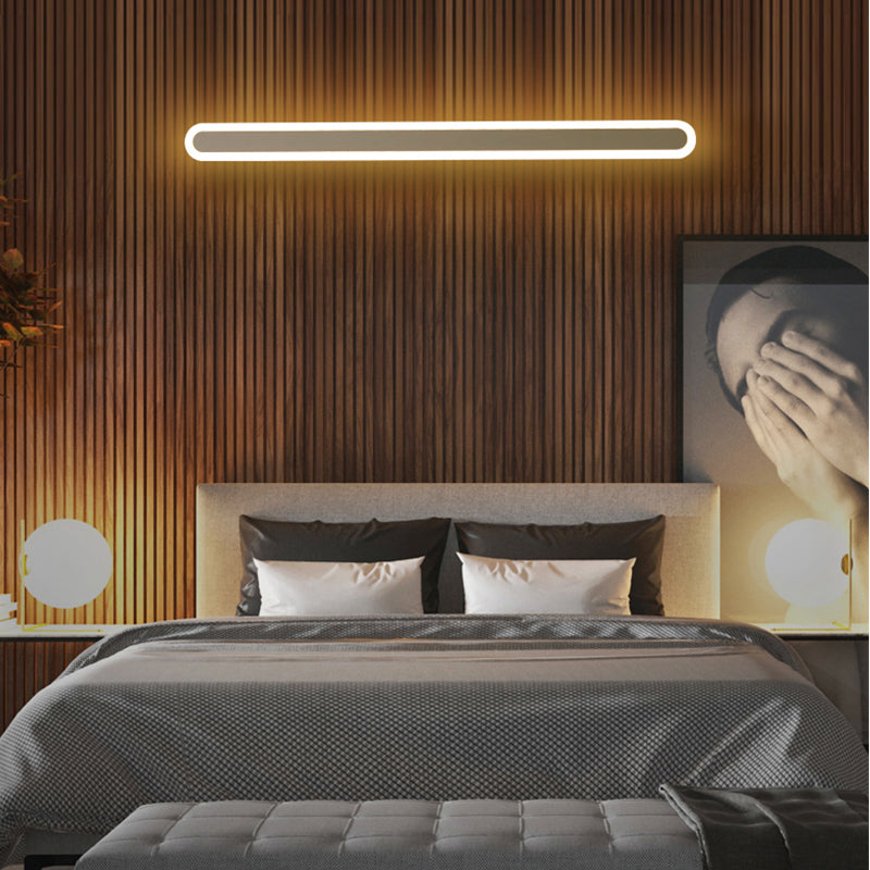 Iluminación de pared de forma lineal de metal Luz de luz de pared de luz simple moderna