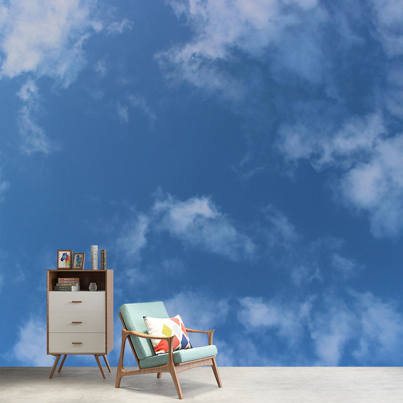 Clouds Mural Mildew Resistant Contemporary Sitting Room Wall Mural