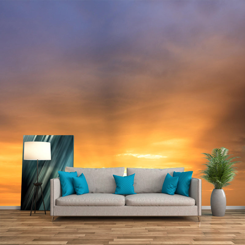 Clouds Mural Mildew Resistant Contemporary Sitting Room Wall Mural