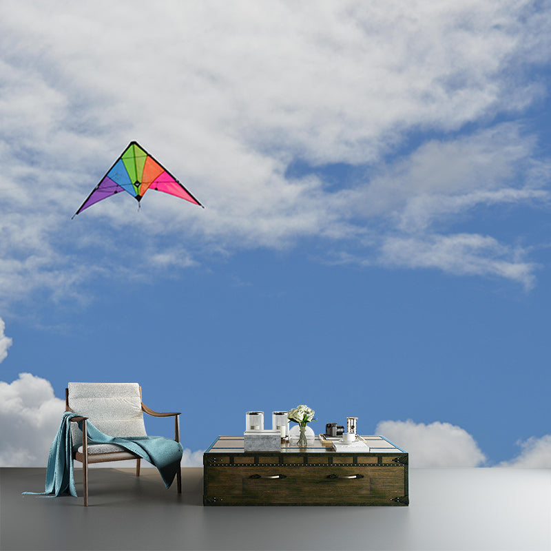 Cloud Print Contemporary Mildew Resistant Sky Mural Living Room Wall Mural