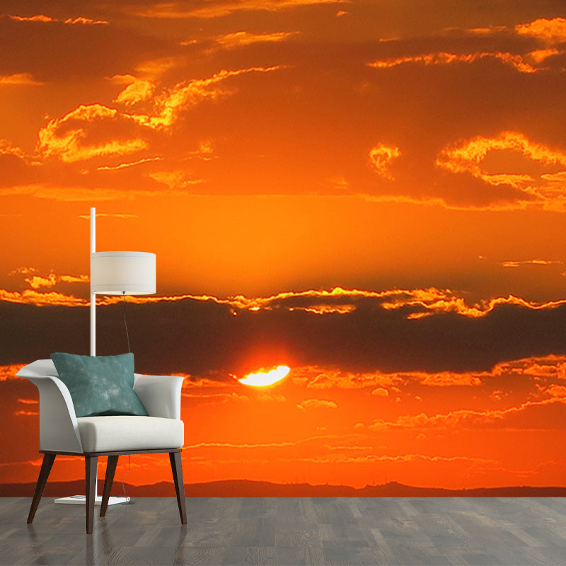 Cloud Print Contemporary Mildew Resistant Sky Mural Living Room Wall Mural