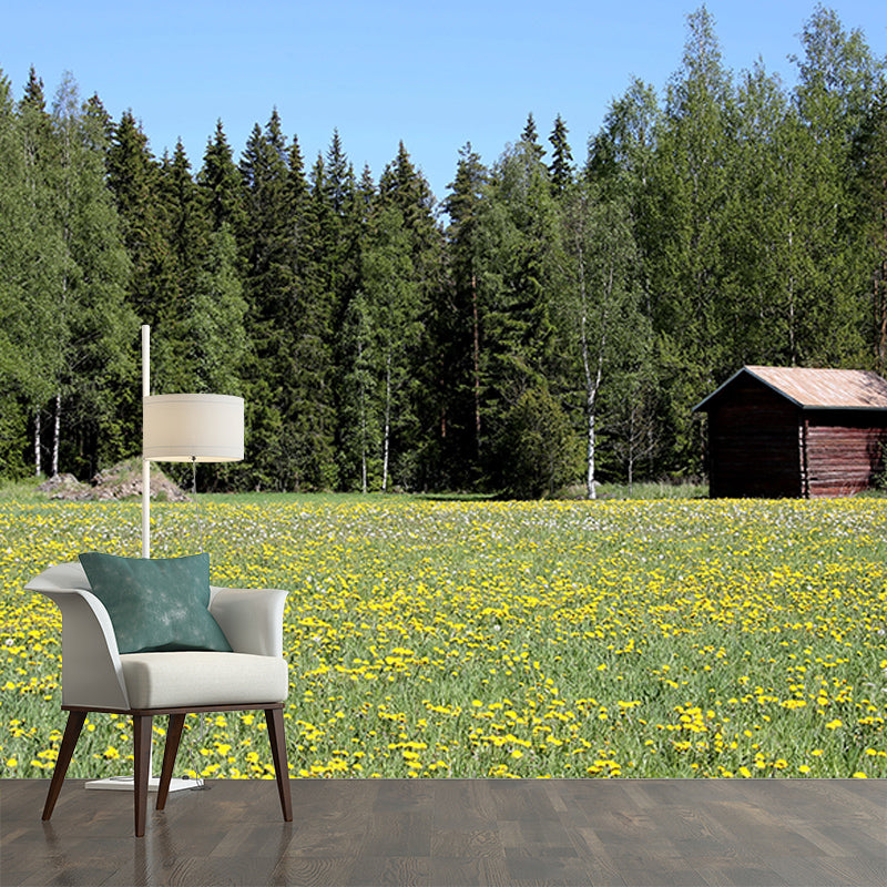 Light Color Forest Mural Contemporary Sleeping Room Wall Mural