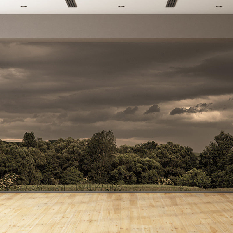 Mildew Resistant Forest Mural Contemporary Sitting Room Wall Mural