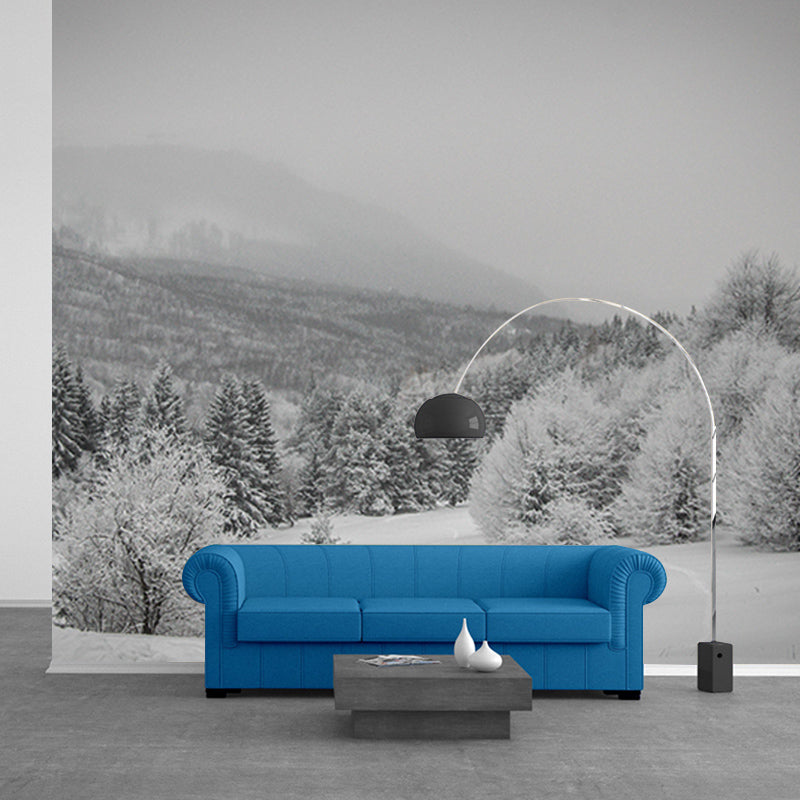 Bright Color Forest Mural Contemporary Living Room Wall Mural